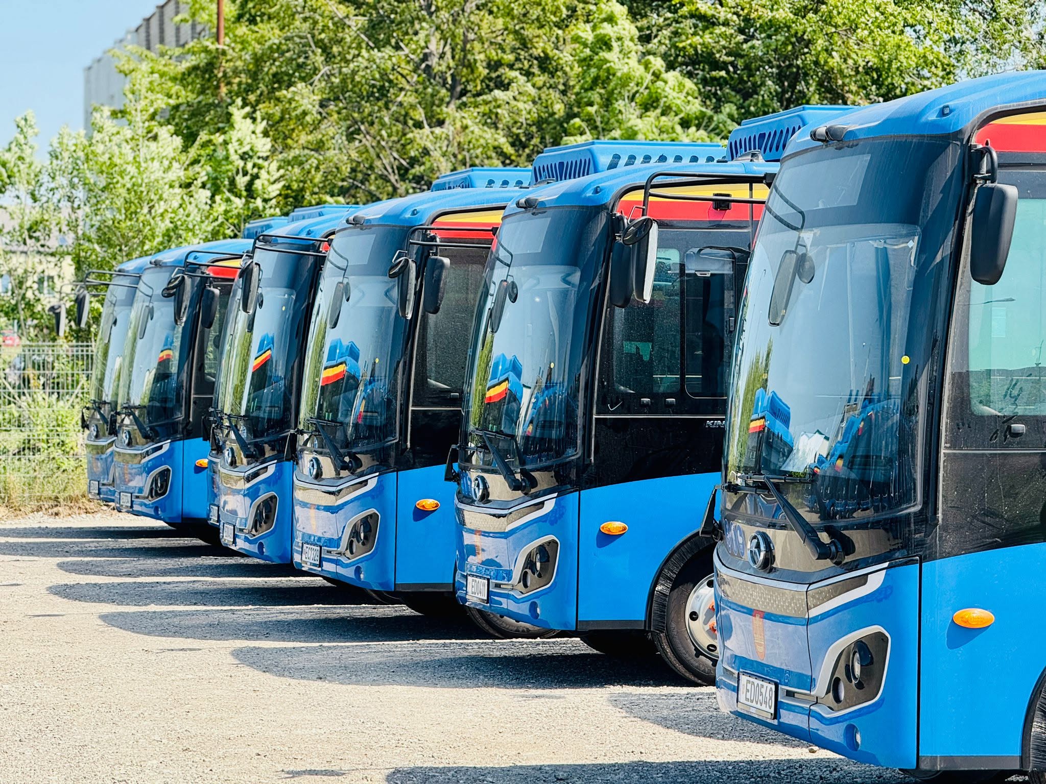 King Long city buses, which will operate in Klaipeda, Lithuania.
