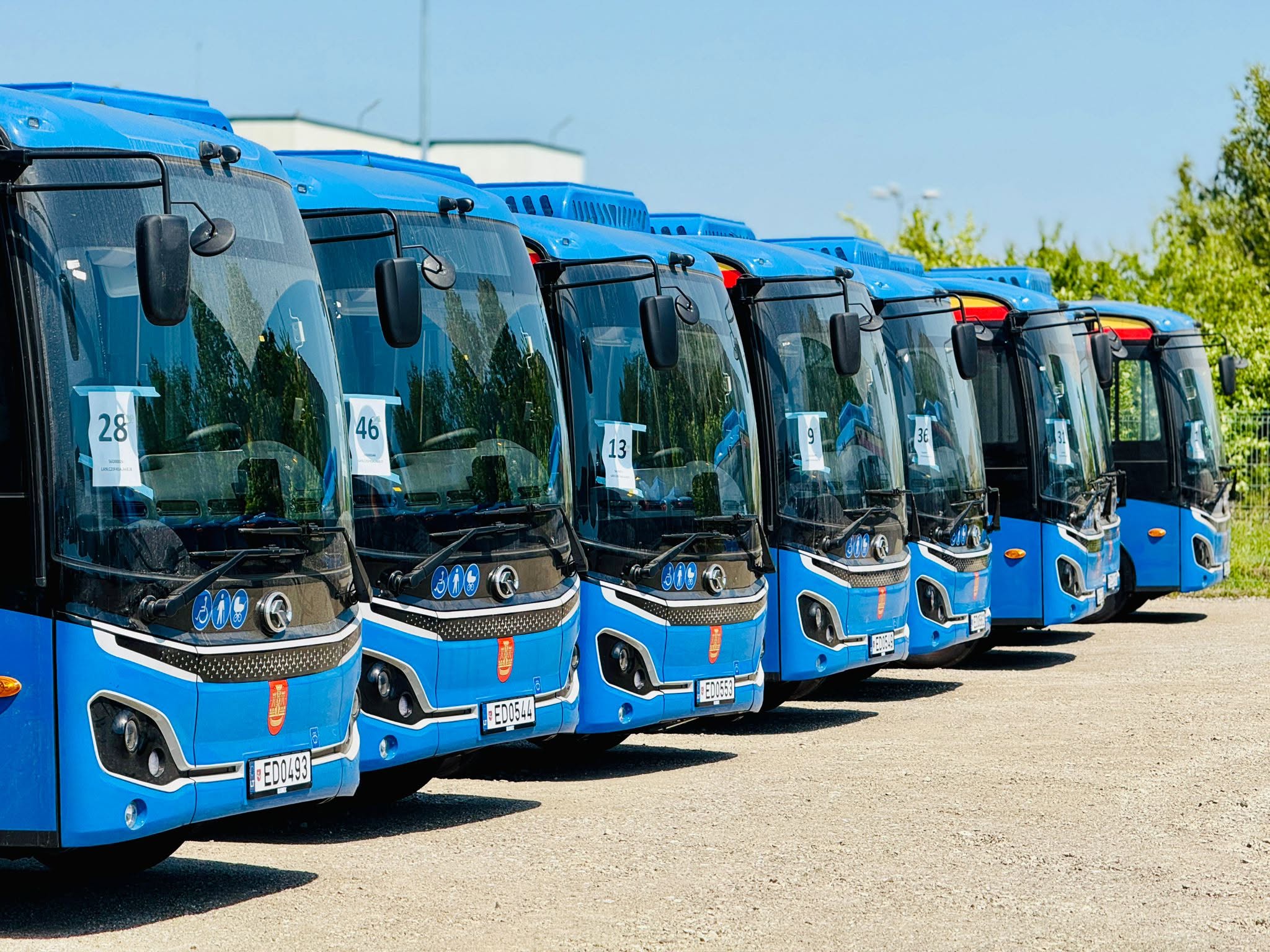King Long city buses, which will operate in Klaipeda, Lithuania.